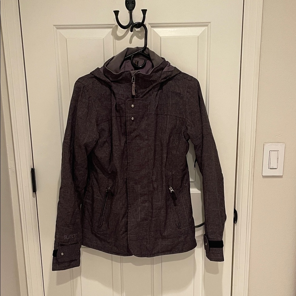 Burton Women's Dark Gray Modern Ski Jacket with hood-Small